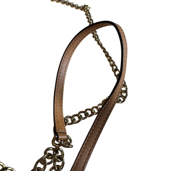 Michael Michael Kors Lana Leather Wallet Clutch Crossbody Bag in Khaki Tan - Picture 13 of 14